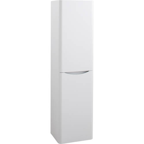 Larger image of Italia Furniture Wall Mounted Bathroom Storage Unit (White Ash).