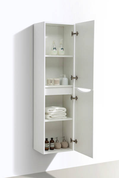 Example image of Italia Furniture Wall Mounted Bathroom Storage Unit (White Ash).