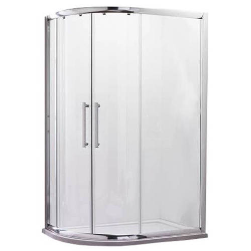 Example image of Oxford 1000x800mm Offset Quadrant Shower Enclosure & Tray (8mm, LH).