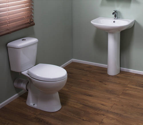 Example image of Oxford En Suite Bathroom Pack With 1000x800mm Offset Enclosure (LH, 8mm).