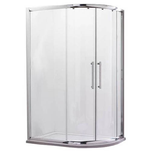 Example image of Oxford 1000x800mm Offset Quadrant Shower Enclosure & Tray (8mm, RH).
