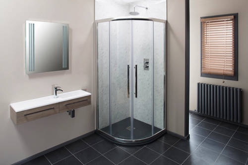 Example image of Oxford 800mm Quadrant Shower Enclosure With 8mm Glass & Slate Tray.