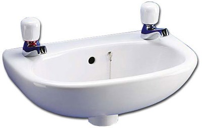 Larger image of Ideal Standard Studio 2 Tap Hole Wall Hung Basin With Hangers. 355mm.