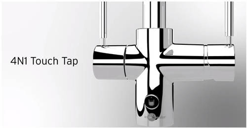 Example image of InSinkErator Hot Water 4N1 U Shape Steaming Hot Kitchen Tap (Velvet Black). CLEARANCE.