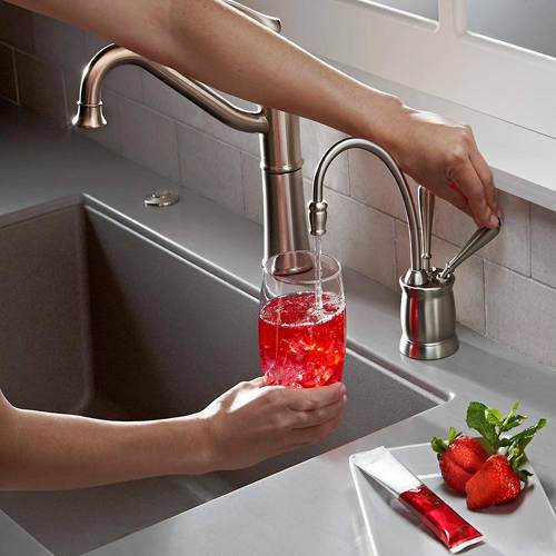 Example image of InSinkErator Hot Water Boiling Hot & Cold Filtered Kitchen Tap (Brushed Steel).