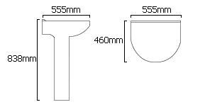 Technical image of Hydra Complete Shower Bath Suite (Left Hand). 1500x750mm.