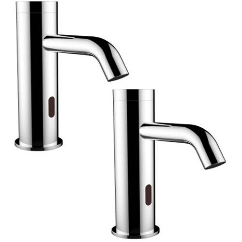 Larger image of JTP Sensor 2 x Sensor Basin Tap (Chrome, Mains/Battery).