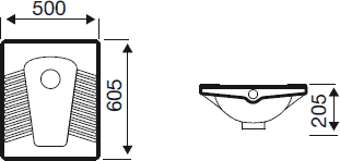 Technical image of Hydra Alpha Squat Pan.