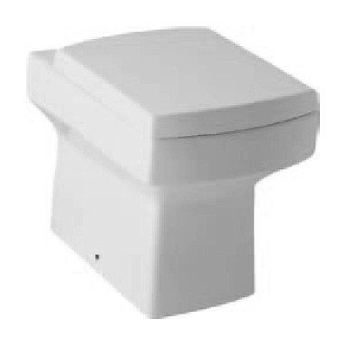 Larger image of Hydra Square Back To Wall Toilet Pan With Soft Close Seat.