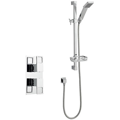 Larger image of Kartell Kourt Shower Valve With Slide Rail Kit (Option 1).