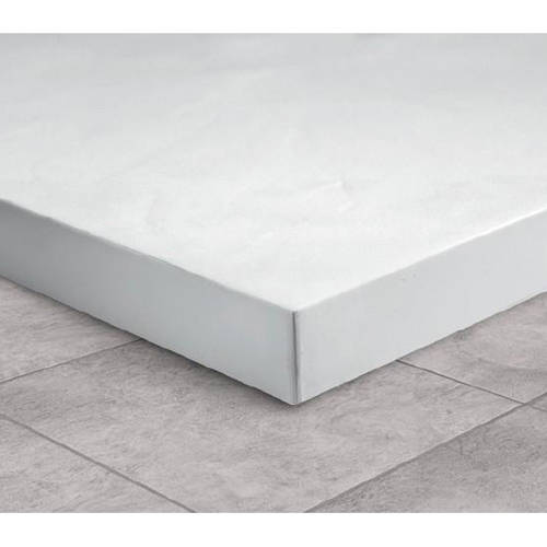 Example image of Slate Trays Quadrant Shower Tray & Chrome Waste 900mm (White).