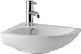 Larger image of Hydra G4K Wall Mounted 1 Tap Hole Corner Basin. 515x370mm.