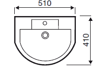 Technical image of Hydra Revive Suite, Back To Wall Pan. Cistern, Seat, Basin & Semi Pedestal.