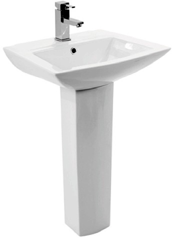 Example image of Hydra Sorea Square Basin With Pedestal. 610x465mm.