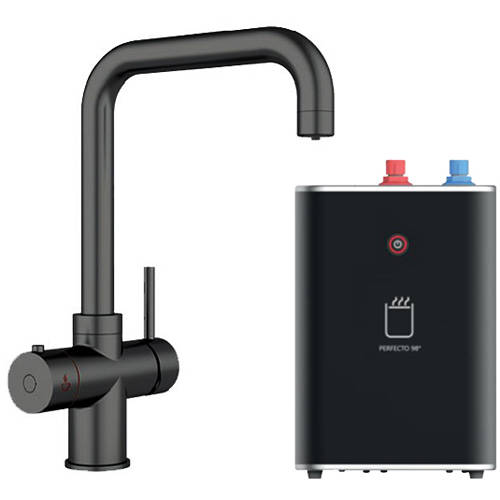 Larger image of Kedl Delta Classic 3 In 1 Boiling Water Kitchen Tap (Matt Black, 2.4L).