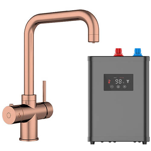 Larger image of Kedl Delta Digital 3 In 1 Boiling Water Kitchen Tap (Copper, 2.4L).