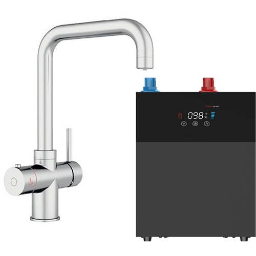 Larger image of Kedl Delta Digital 4 In 1 Boiling Water Kitchen Tap (Chrome, 4.0L).