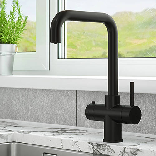 Example image of Kedl Delta Digital 4 In 1 Boiling Water Kitchen Tap (Matt Black, 4.0L).