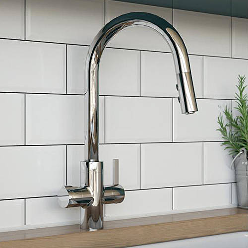 Example image of Kedl Reach Digital 4 In 1 Boiling Water Kitchen Tap (Chrome, 4.0L).