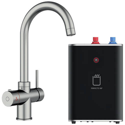 Larger image of Kedl Tundra Classic 3 In 1 Boiling Water Kitchen Tap (Brushed Nickel, 2.4L).