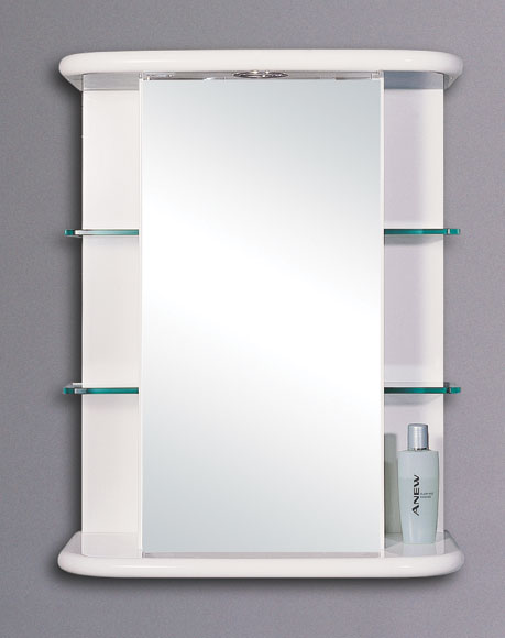 Larger image of Lucy Cork bathroom cabinet with light.  530x660mm.