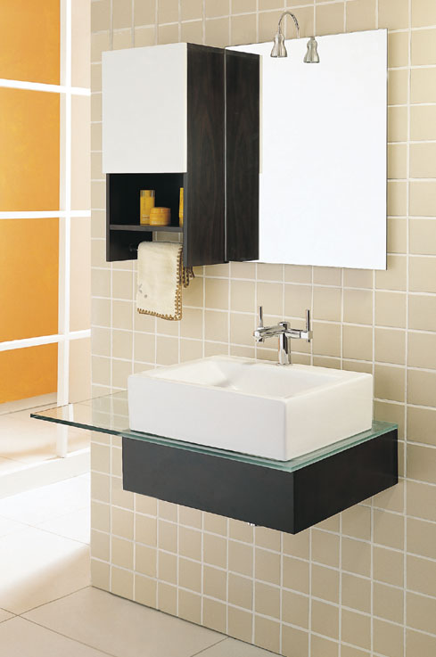 Larger image of Lucy Foz complete wall hung ceramic basin set.