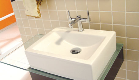 Example image of Lucy Foz complete wall hung ceramic basin set.