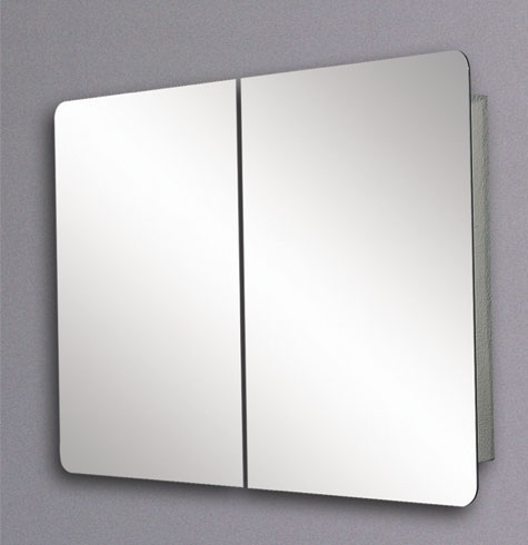 Larger image of Hudson Reed Limerick mirror bathroom cabinet, sliding doors.  800-1460mm