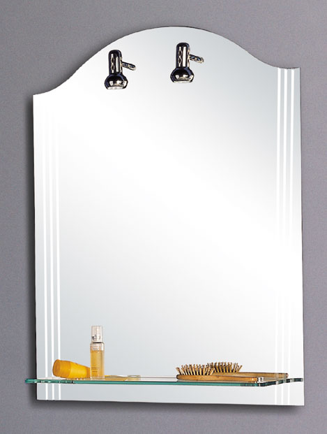 Larger image of Lucy Malahide illuminated bathroom mirror with shelf.  Size 600x800mm.