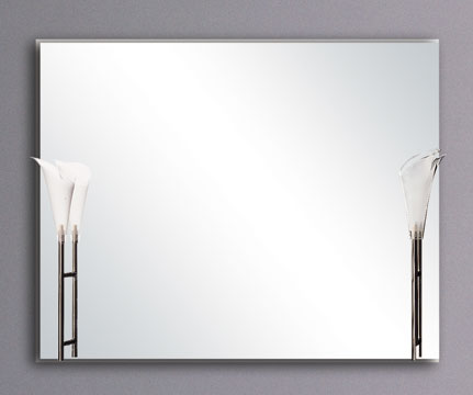 Larger image of Lucy Meath illuminated bathroom mirror.  Size 900x700mm.