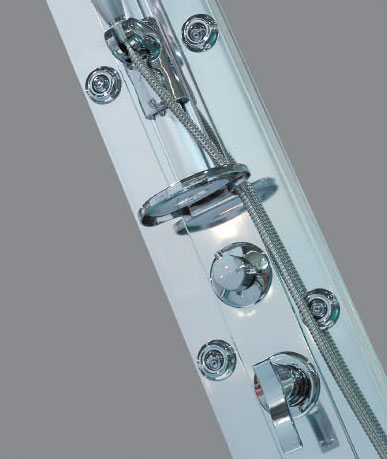 Example image of Lucy Royston left hand shower enclosure + thermostatic shower panel.