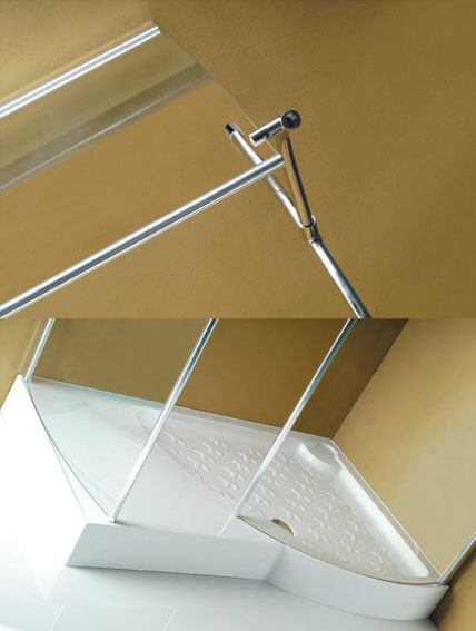 Example image of Lucy Sudbury left handed walk in shower enclosure + tray