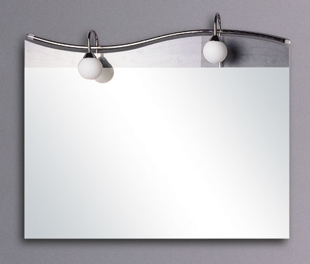 Larger image of Lucy Trim illuminated bathroom mirror.  Size 900x700mm.