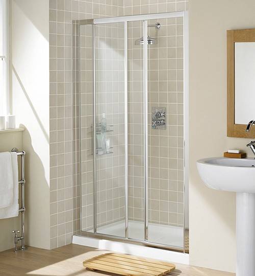 Example image of Lakes Classic 1000mm Framed Slider Shower Door (Silver).
