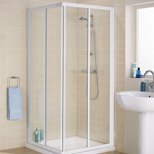 Larger image of Lakes Classic 750mm Square Shower Enclosure & Tray (White).