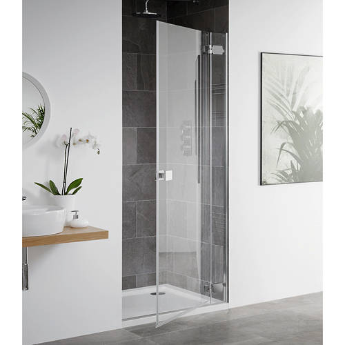 Larger image of Lakes Island Barbados Frameless Hinged Shower Door (1000x2000mm).