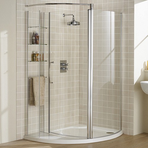 Larger image of Lakes Classic Left Hand 1255x965 Compartment Shower Enclosure & Tray.