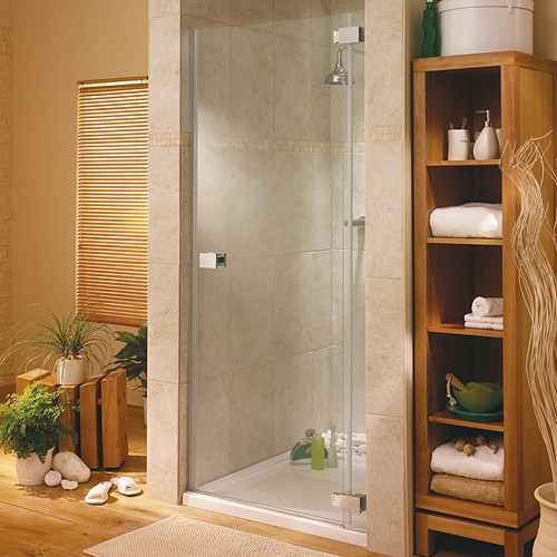 Larger image of Lakes Italia Hinged Shower Door & Glass Panel. Right Hand. 1000x1950mm.