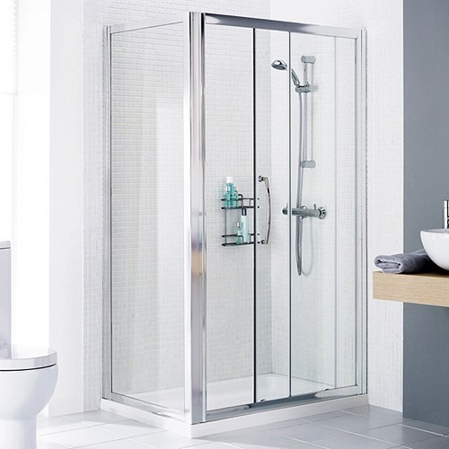 Larger image of Lakes Classic 1100x750 Shower Enclosure, Slider Door & Tray (Left Handed).