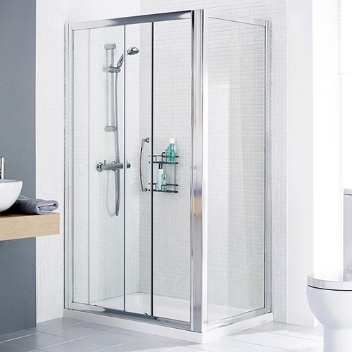 Larger image of Lakes Classic 1100x750 Shower Enclosure, Slider Door & Tray (Right Handed).