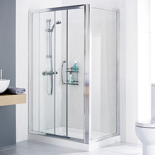 Larger image of Lakes Classic 1400x1000 Shower Enclosure, Slider Door & Tray (Right Handed).