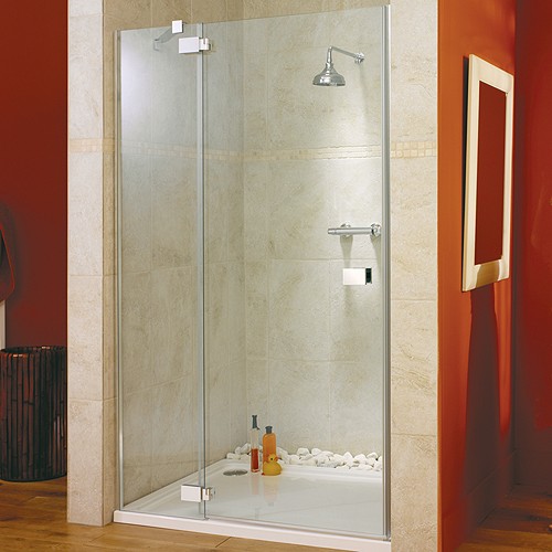 Larger image of Lakes Italia Hinged Shower Door & Glass Panel. Left Hand. 1200x1950mm.