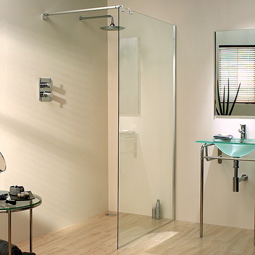 Larger image of Lakes Italia 1200x1950 Glass Shower Screen & 800mm Arm. Right Handed.