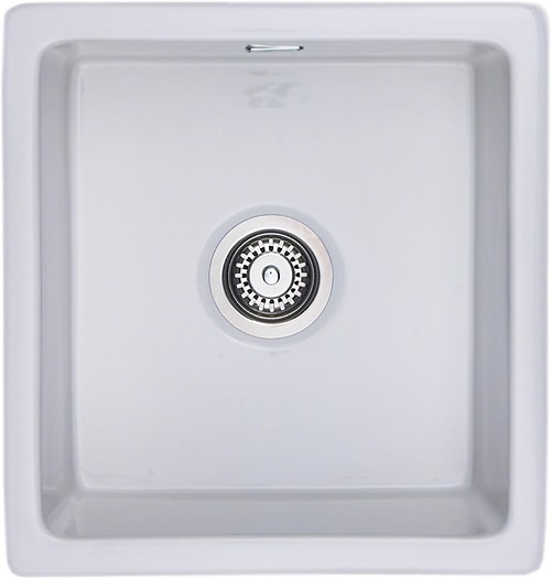 Larger image of Rangemaster Rustique Undermount 1.0 Bowl Ceramic Kitchen Sink