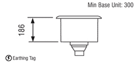 Technical image of Rangemaster Atlantic Undermount 1.0 Bowl Square Steel Kitchen Sink.