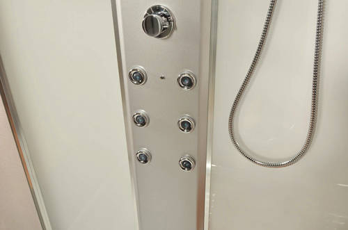 Example image of Lisna Waters Rectangular Steam Shower Pod 1200x900mm (White).