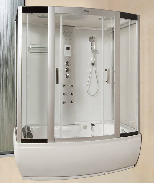 Larger image of Lisna Waters Steam Shower Whirlpool Bath Enclosure 1700x900mm.