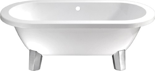 Larger image of Matrix Baths Clarence double ended flat top bath with modern feet. 1800mm.