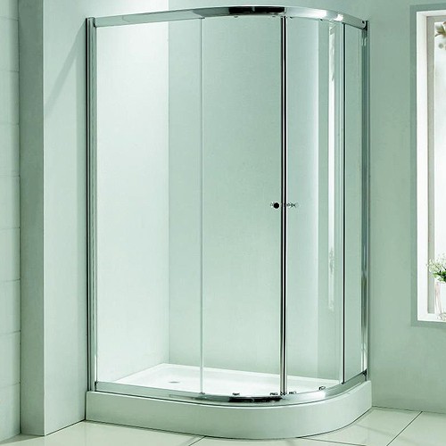 Larger image of Matrix Enclosures Offset Quadrant Shower Enclosure, 1200x900mm.