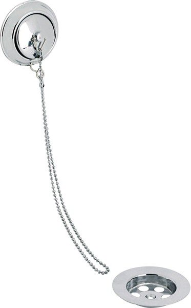 Larger image of Mayfair Accessories Retainer Bath Waste With Plug & Chain (Chrome).